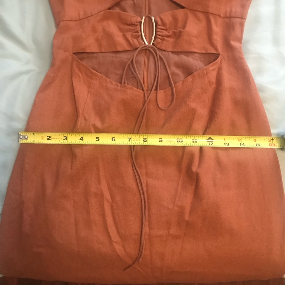 Meshki Cut Out O Ring Linen Midi Dress - Picture 6 of 6